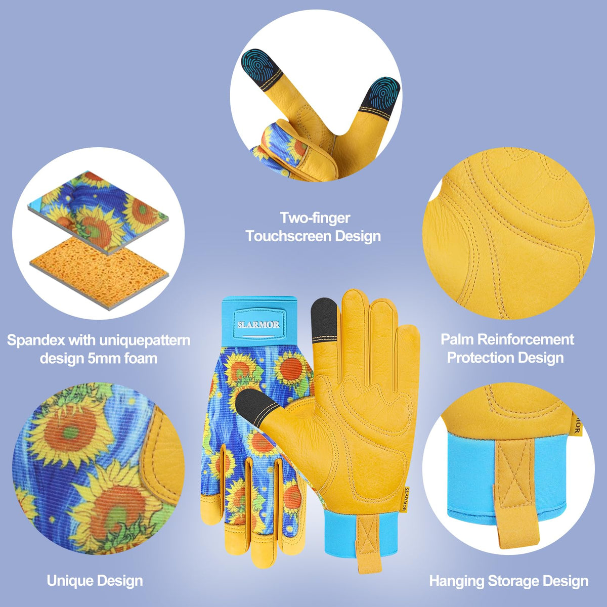 Reinforced fingertips protect fingers during digging and pruning for longer wear