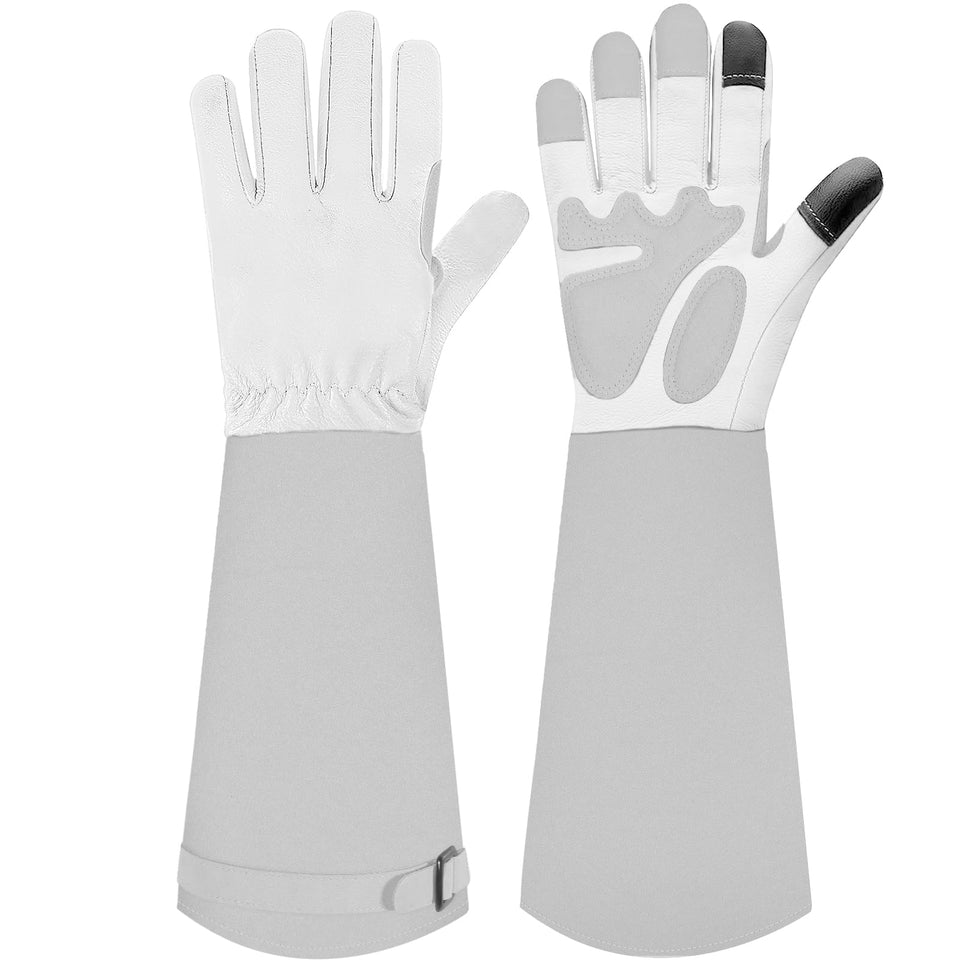 SLARMOR long gardening gloves with elbow gauntlet protect hands during pruning