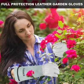SLARMOR long gardening gloves keystone-thumb design for improved tool control