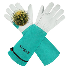 SLARMOR long gardening gloves protect hands during thorn pruning