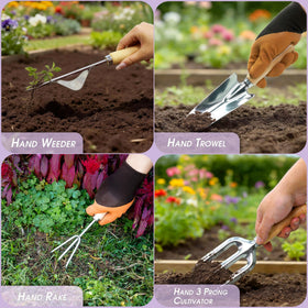 Close-up of SLARMOR stainless steel heads for durability in tough soil and roots