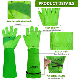SLARMOR thorn-proof gloves guard fingers against sharp thorns during pruning.