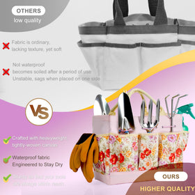 SLARMOR floral tote with tools ready for portability