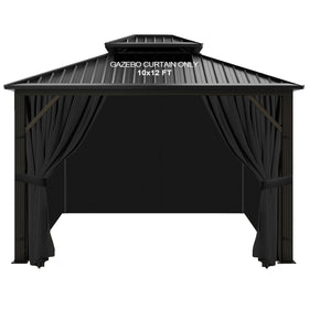Slashome gazebo curtains 10x12 dimension offer snug outdoor shade for patios