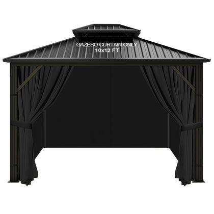 Slashome gazebo curtains 10x12 dimension offer snug outdoor shade for patios