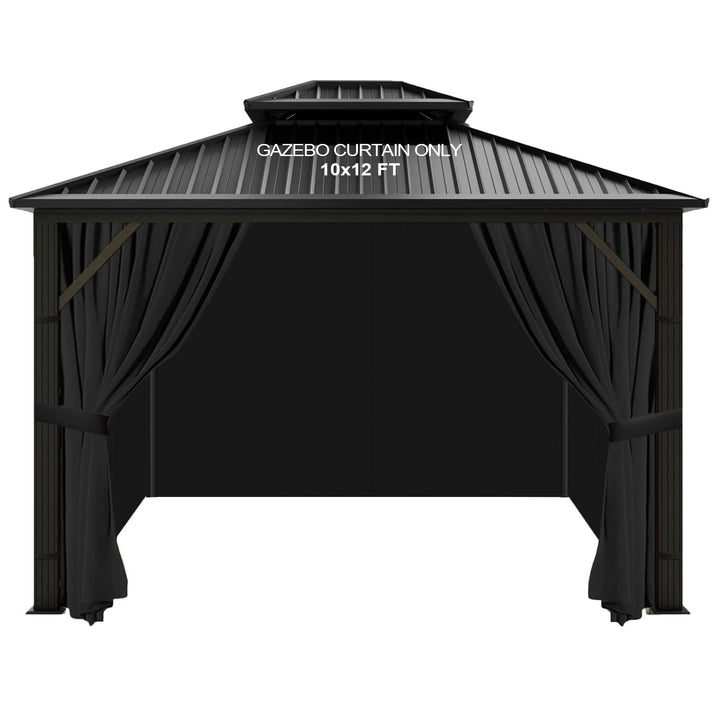 Slashome gazebo curtains 10x12 dimension offer snug outdoor shade for patios