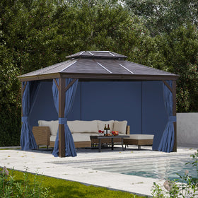 Slashome gazebo curtains outdoor-use durable fabric designed for long-lasting gazebo coverage.