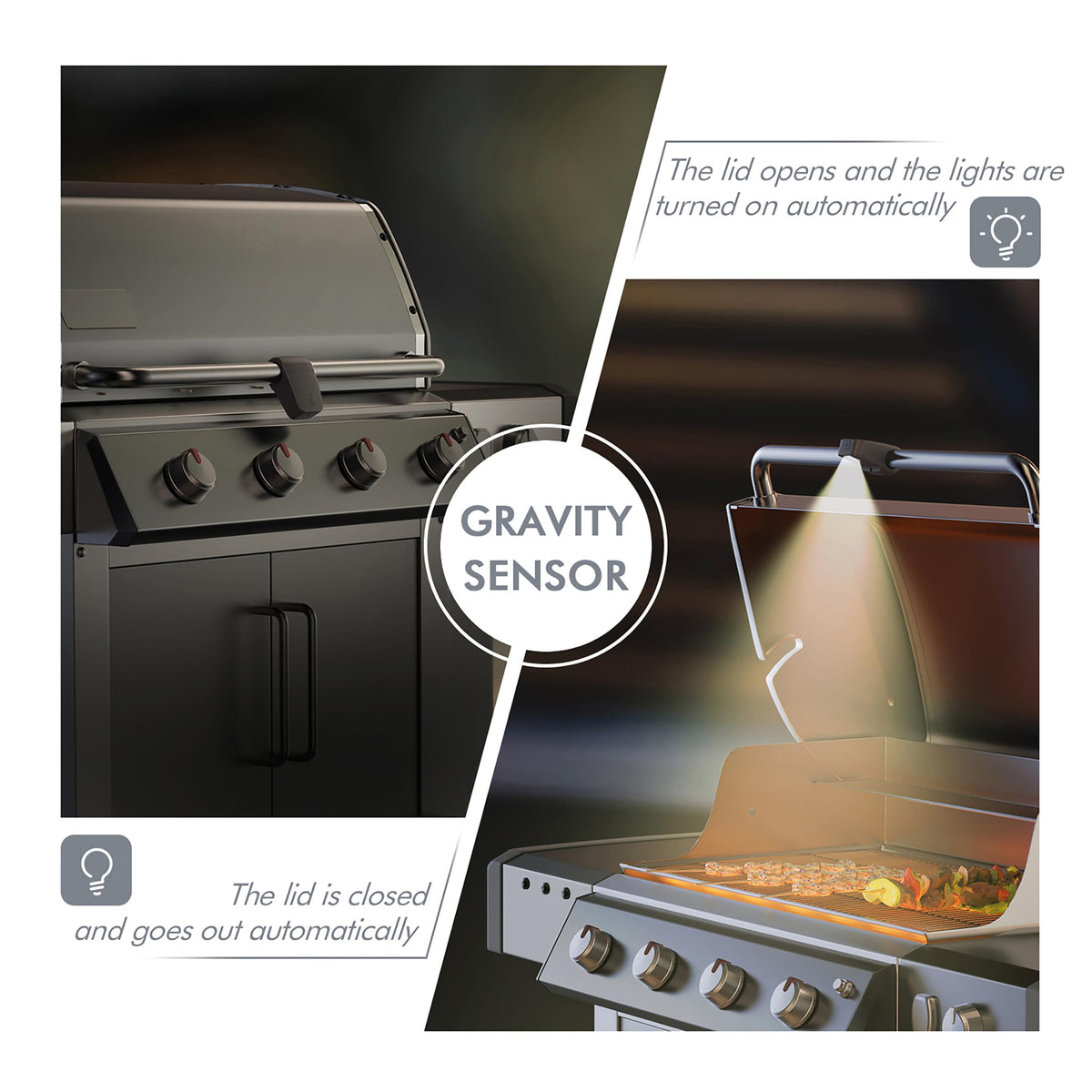 Slease grill light’s heat-resistant nylon body withstands high-heat grilling environments.