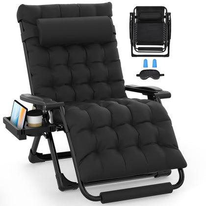 Slendor oversized zero gravity chair 33in XXL lounge by poolside and outdoors