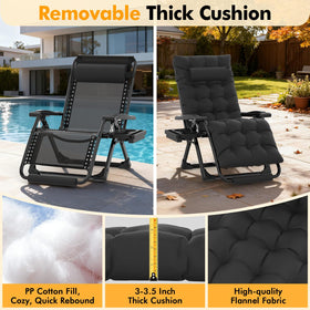 Slendor Oversized Zero Gravity Chair XL durable frame supports up to 440 pounds.