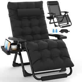 Slendor Oversized Zero Gravity Chair XL folded for compact storage.