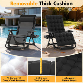 Slendor zero gravity chair supports up to 500 pounds for sturdy seating