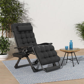Slendor zero gravity chair folded compact for easy transport and storage