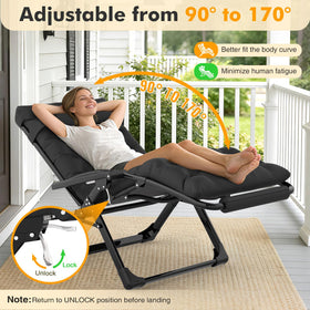 Slendor zero gravity chair ideal for patios lawns and beach setups