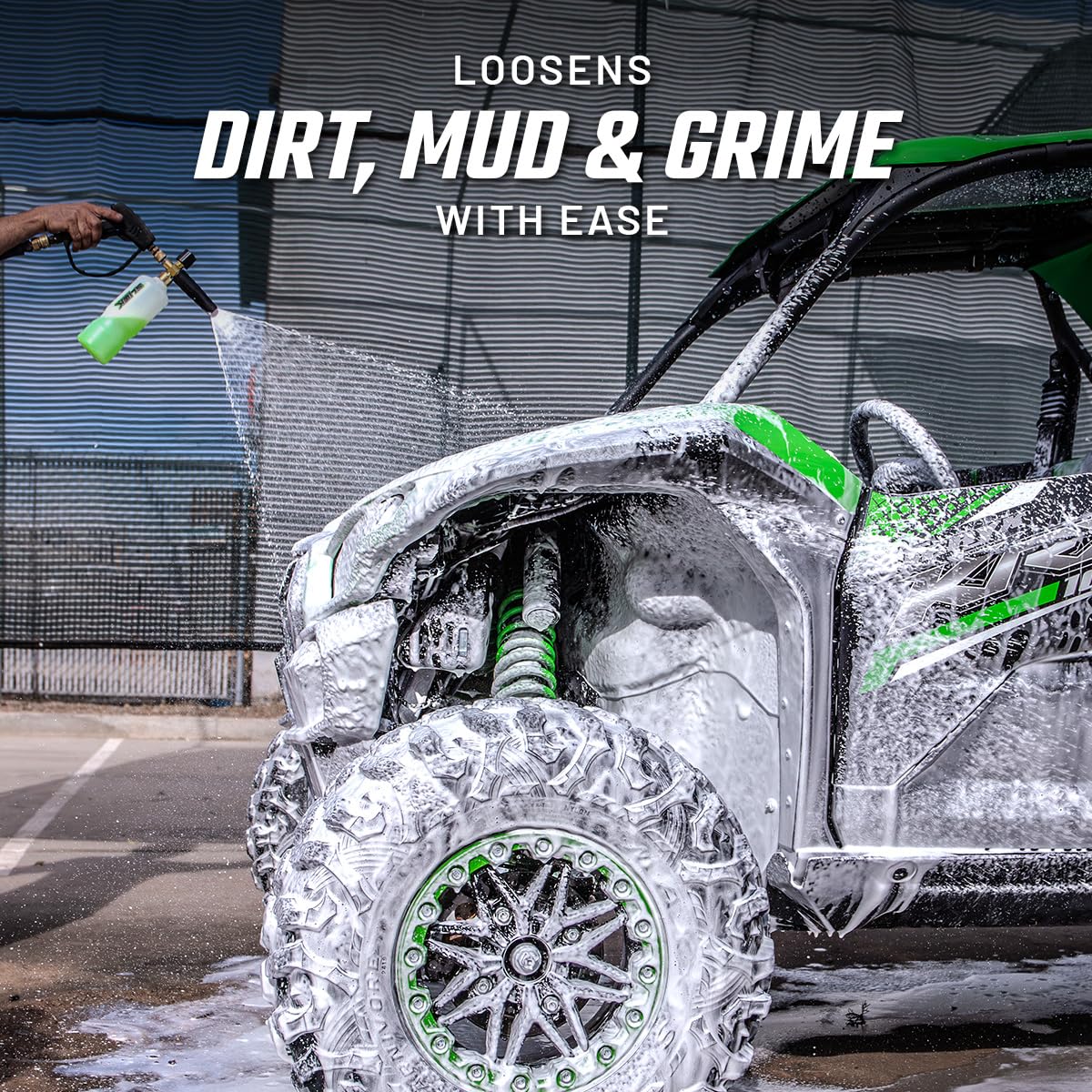 Slick Products Foam Cannon wide coverage foam coats surfaces evenly