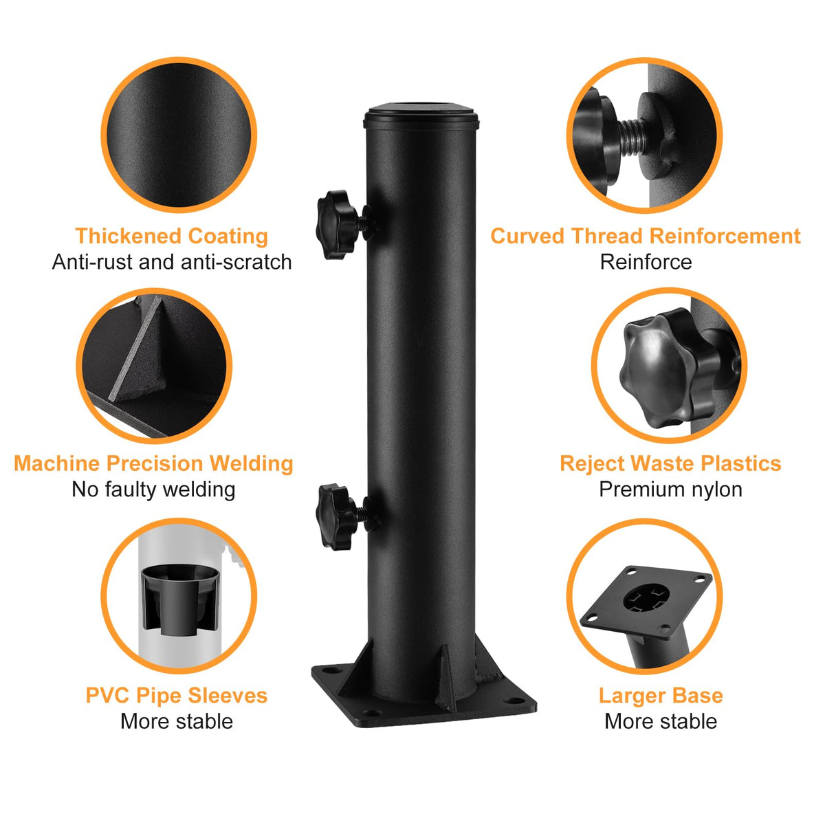 SLIIMU bolt down windsock base demonstrating secure deck mounting against gusts.