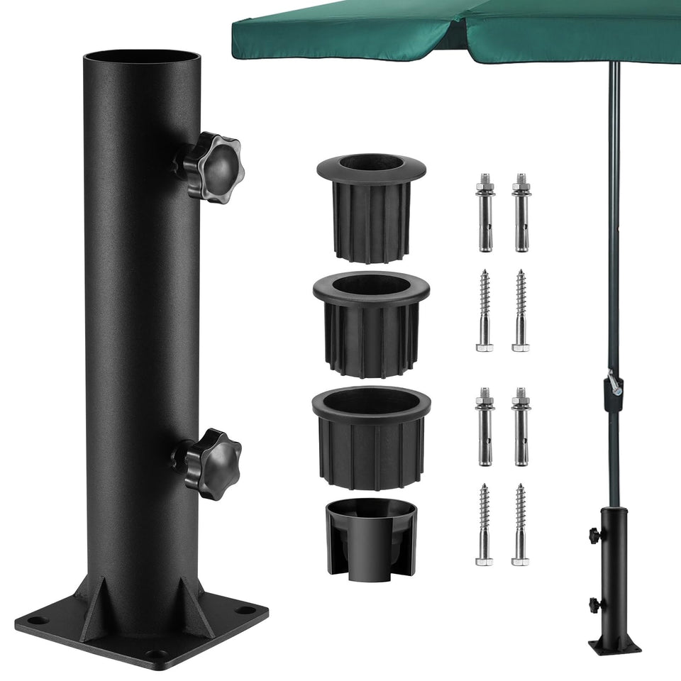 SLIIMU deck umbrella mount outdoor providing stable shade on breezy patios.