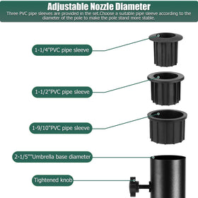 SLIIMU 48mm sleeve secures larger poles for windy conditions