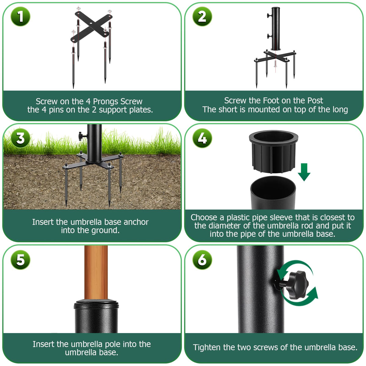 SLIIMU umbrella stand anchor installation at the beach demonstrates easy setup