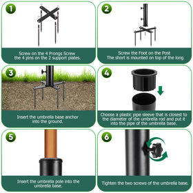SLIIMU umbrella stand anchor installation at the beach demonstrates easy setup