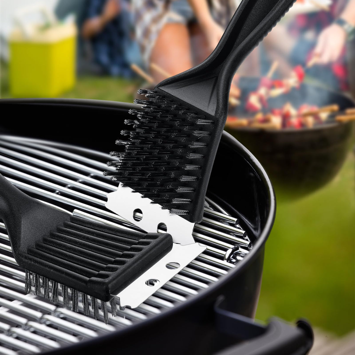 Sliner outdoor BBQ cleanup shows a clean grill