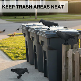 Sliner crow figures withstand weather while maintaining impact in yard displays.