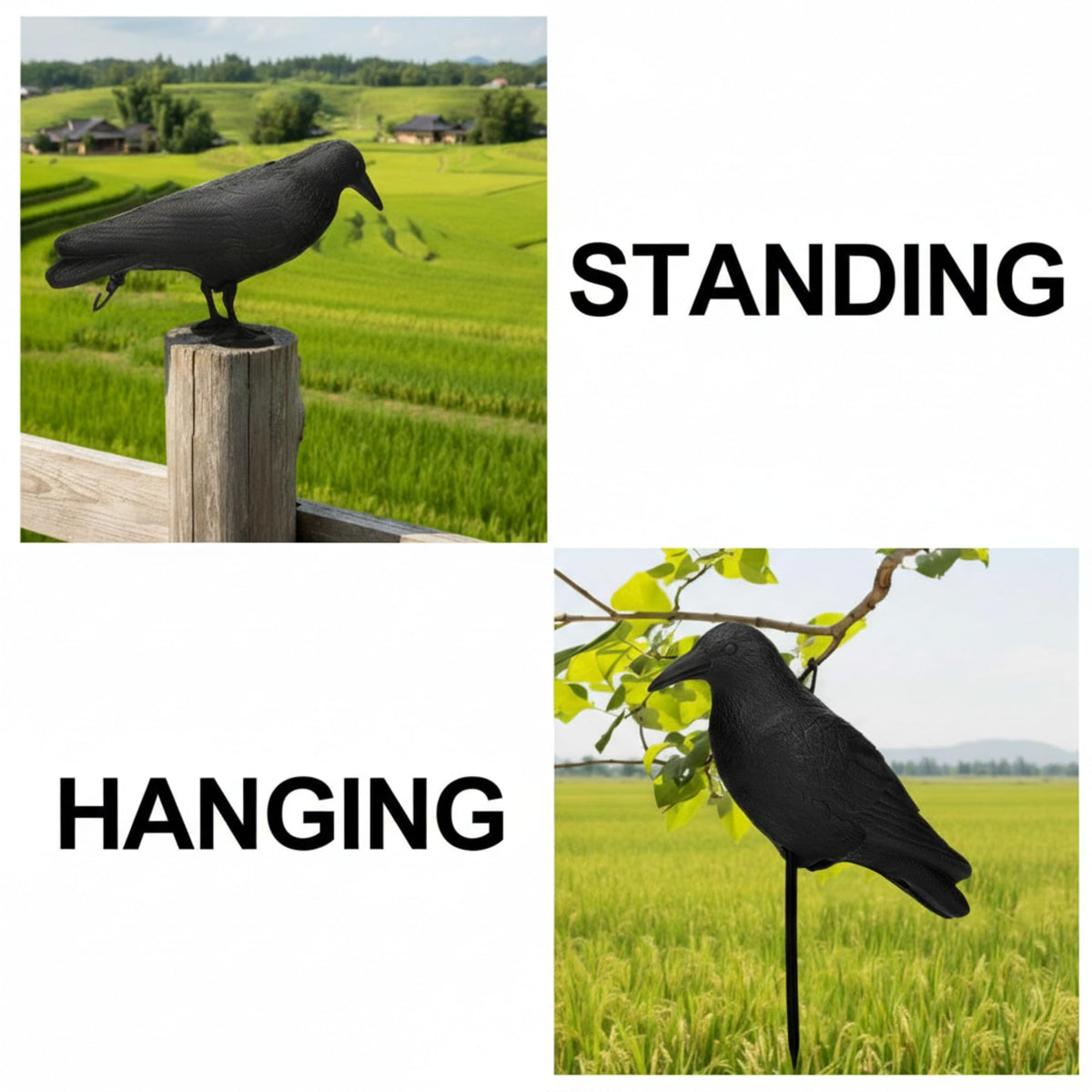 Sliner crow features realistic feather texture for authentic outdoor scenes.