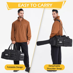 SLINRKE chainsaw case adjustable shoulder strap for easy transport on job sites.