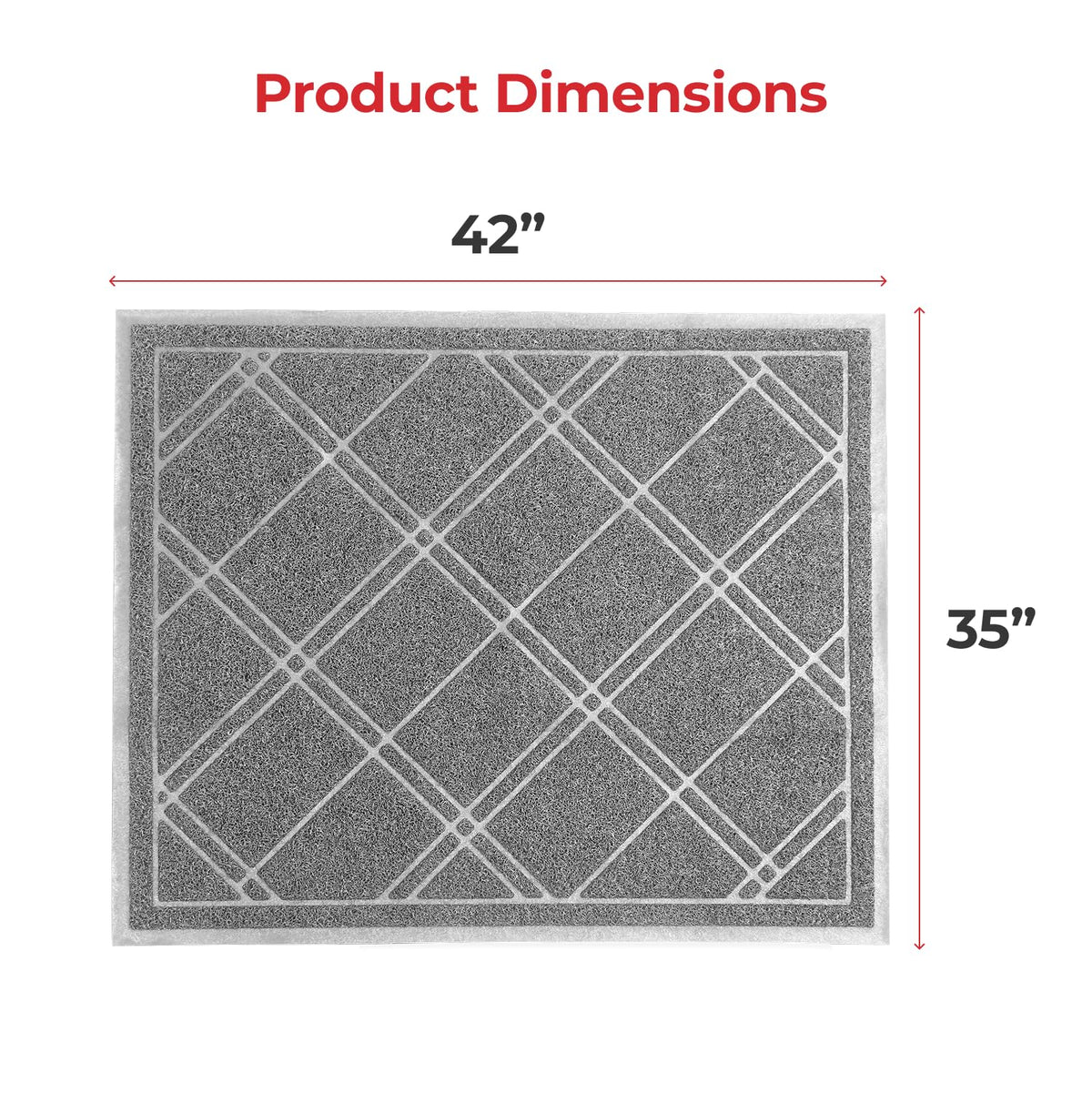SlipToGrip door mat is all-weather ready for rain, mud, and snow outside.