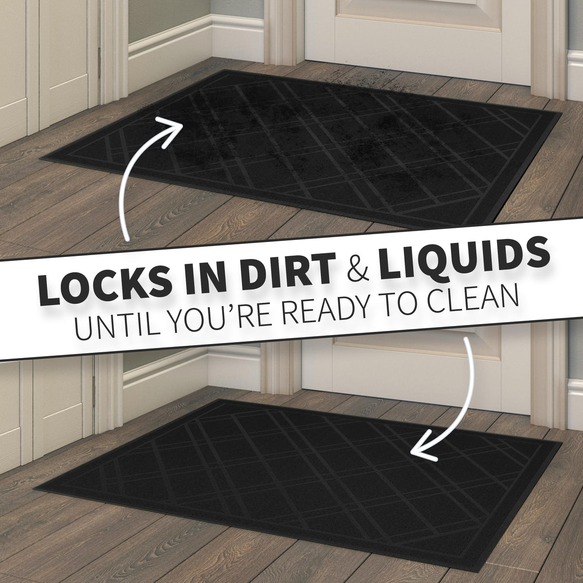 SlipToGrip easy-clean mat; rinse to refresh.