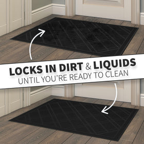 SlipToGrip easy-clean mat; rinse to refresh.