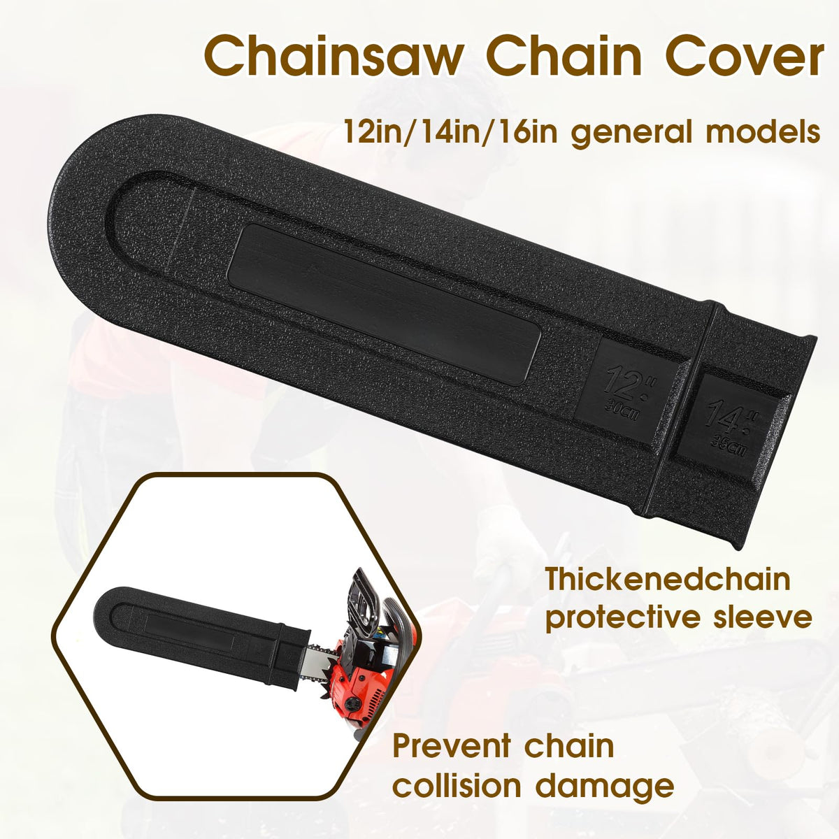 Sliverdew chainsaw bar cover in a transport bag protecting equipment.