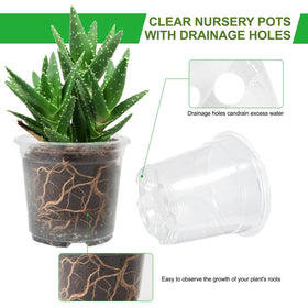SLMKHHU clear nursery pot 7-inch for vegetables and flowers
