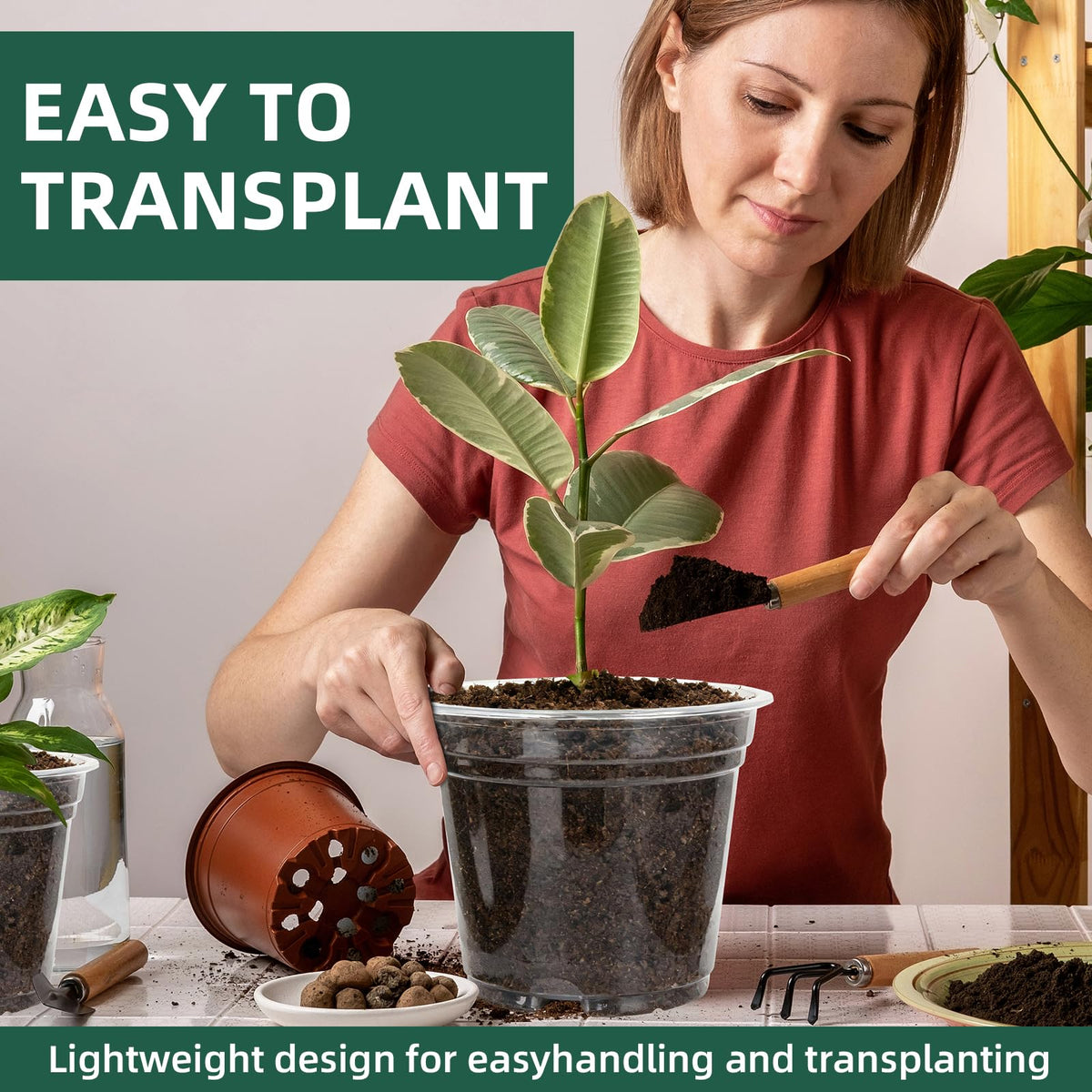 SLMKHHU Indoor-outdoor plant pots suitable for versatile gardening.