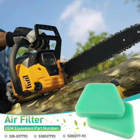Slother two air filters side by side, filter media visible