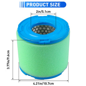 Slother pleated media air filter detail with large filtration surface.