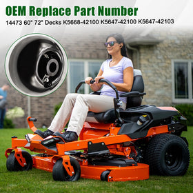 Slother wheel outer diameter 5 inches helps even cutting and traction.