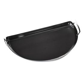 Slow 'N Sear Drip N Roast Pan on a 22-inch Weber grill for mess-free grilling