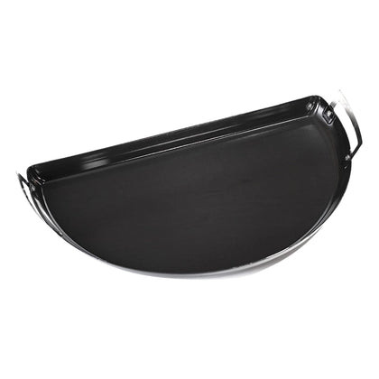 Slow 'N Sear Drip N Roast Pan on a 22-inch Weber grill for mess-free grilling