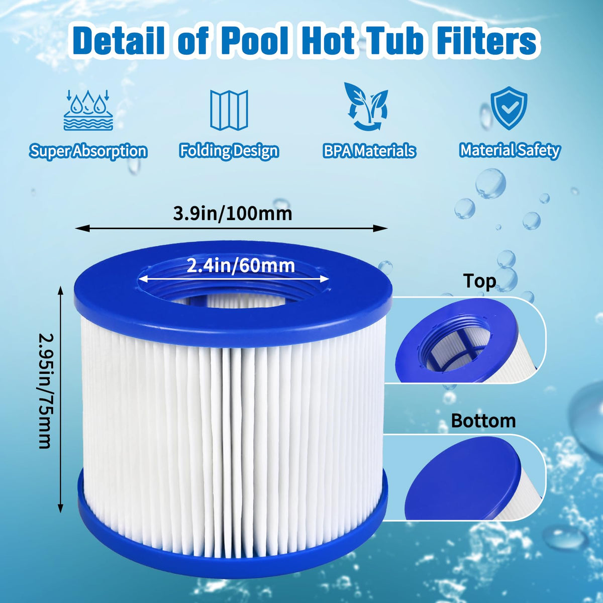 SLSM ABS material filter body delivers durable support for hot tub cartridges