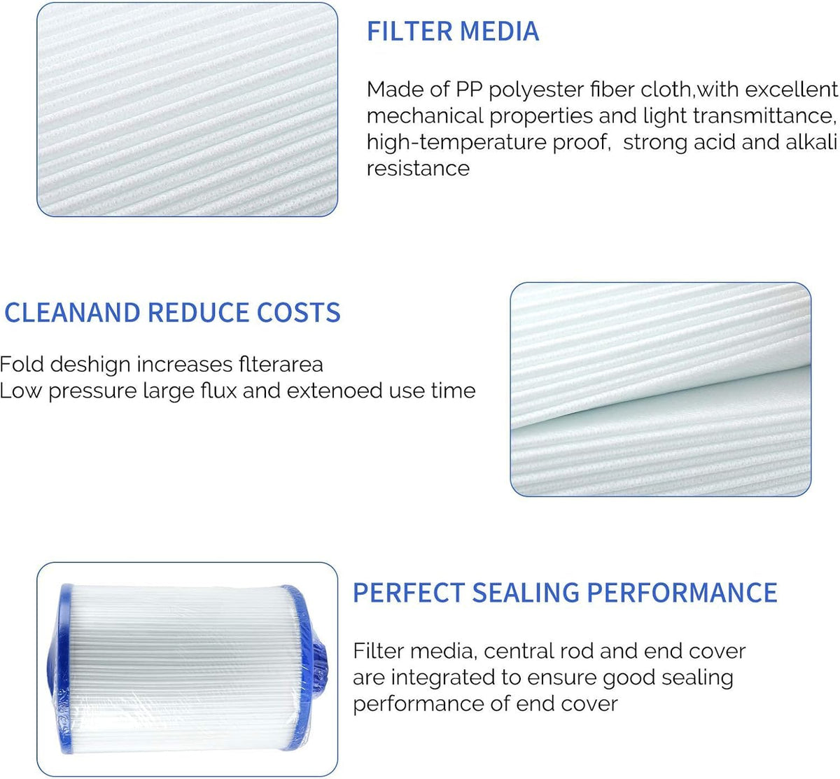 SLSM filter installed in a spa with 1 1/2 inch SAE thread