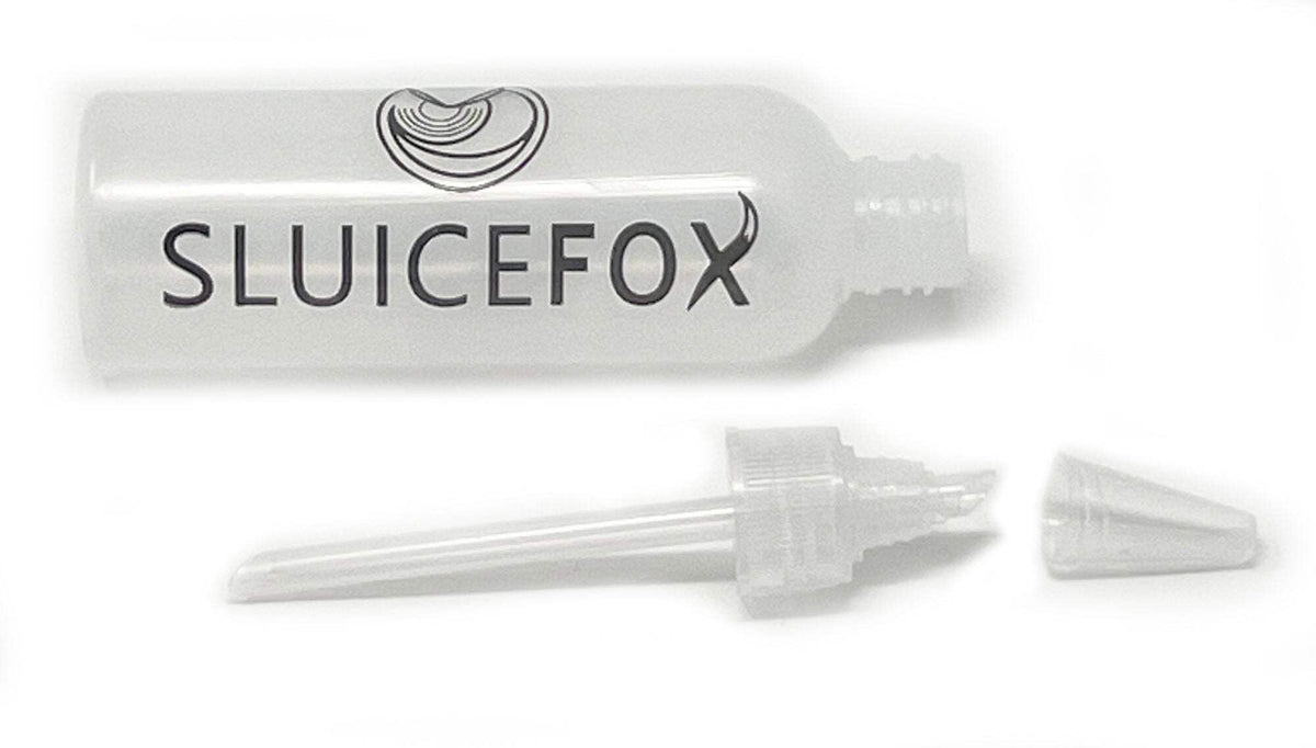 Sluice Fox Snifter Bottle assembled in USA by seasoned prospectors.
