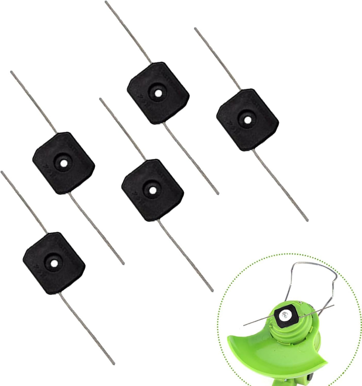 Sluswallow 5-piece trimmer head blades set for efficient lawn trimming and replacement