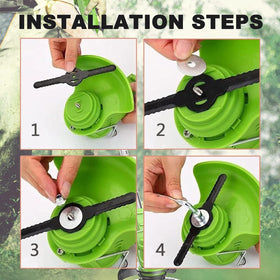 Sluswallow quick-change installation enables fast blade swaps on compatible trimmers