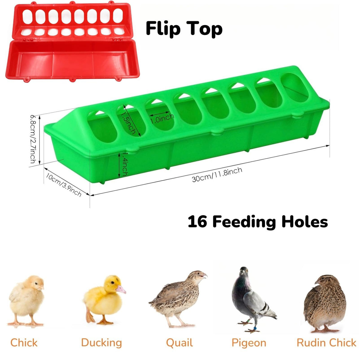 SLWHYZL feeder keeps feed dry and accessible in brooders and coops