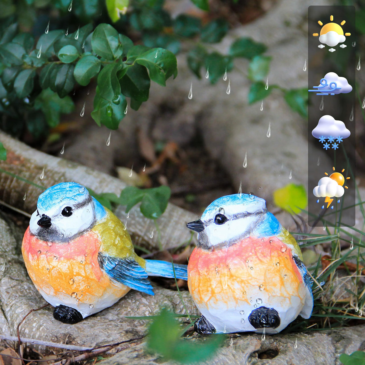 Smadeer bird ornament for window sill decor adds indoor whimsy.
