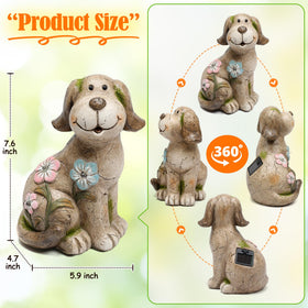 Smadeer durable resin dog ornament withstands weather for year-round outdoor charm
