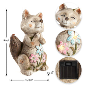 Smadeer Fox sculpture for outdoor patio adds weatherproof charm.