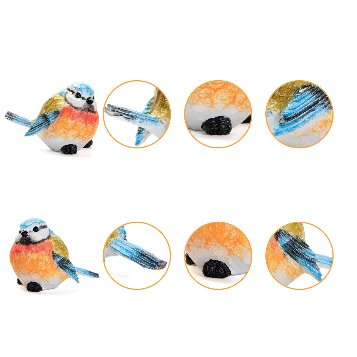 Smadeer small bird ornament for shelves or desks adds whimsy.