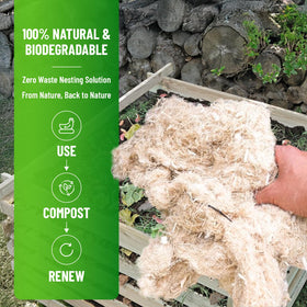 Small Pet Select 10-pack hemp nesting pads offer a long-lasting, low-maintenance coop solution.